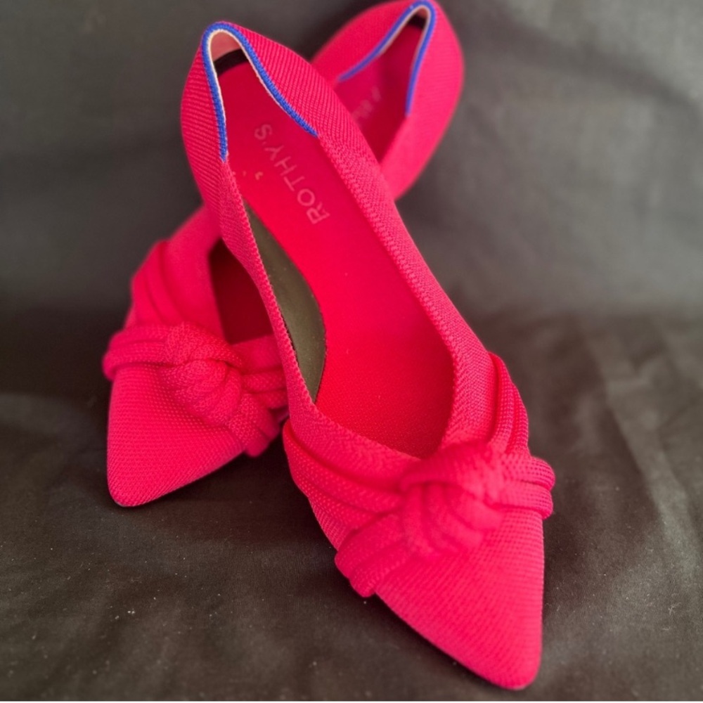 The Knot Point II in Pink by Rothy's Ladies Flat